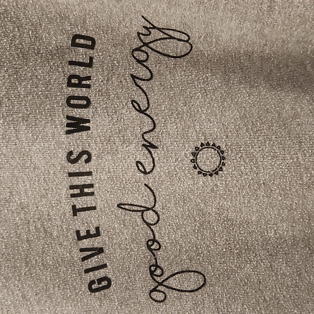 Give this world good energy crop sweatshirt